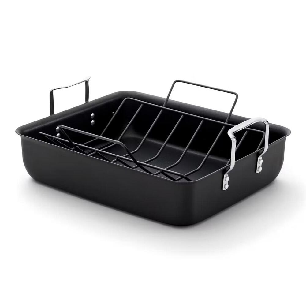 Calphalon Classic Hard-Anodized Nonstick Cookware 16" Roasting Pan with Rack - Picture 2 of 7